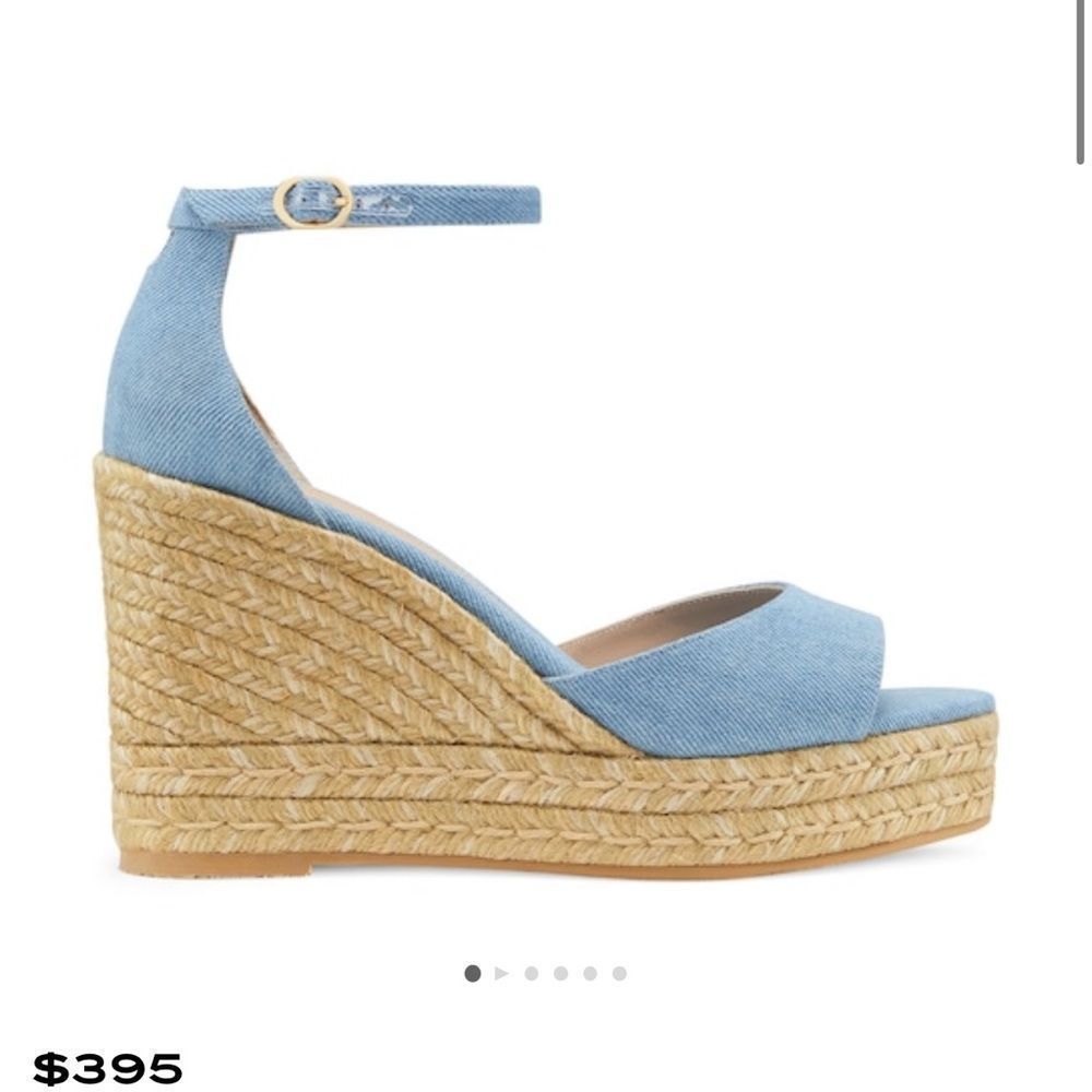 Stuart Weitzman Blue Wedges - Picture 8 of 10